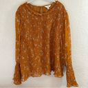 Terra & Sky  Women's Plus Size Long Sleeve Smocked Top 3X NWT Mustard Yellow Photo 5