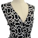 INC  Wrap Top Dress Black White Pink Geometric size S petite Photo 1