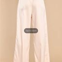 Aura Red Dress  Pretty And Polished Satin Wide Leg Pants Champagne Cream M NWT Photo 7