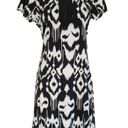 Tiana B  black and white knee length shift dress  with zipper collar detail

Size small Photo 0