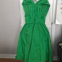 Tracy Reese New  Kelly Shirred Frock Lime Dress Pleated Overlay Taffeta Photo 7