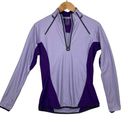 Second Skin Women's  Long Sleeve 1/2 Zip Purple Athletic Training Pullover-Medium Photo 0