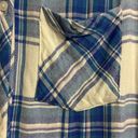 Rails  Women’s Sleeveless Plaid Button Down Blue & White Collared Dress, Size L Photo 4