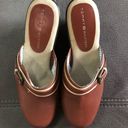 Tommy Hilfiger  Brown Rust Leather Mules S7.5 Photo 4