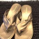 st. john's bay St John’s Bay copper metallic wedge slip on sandals Photo 3