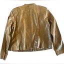 Cole Haan  Collection Lambskin Crocodile Texture Leather Jacket Size Large Photo 1