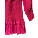 Alexis  Marilena Smocked Off-shoulder Blouson-sleeve Dress Fuchsia Dot Large Photo 2