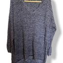 Torrid  Womens Sweater Size 1 1X Marled Slouchy Tunic Grey Gray Black Photo 3