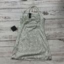 Lulus Lulu’s Famous Behavior Silver Sequin Cowl Neck Mini Dress size small Photo 3