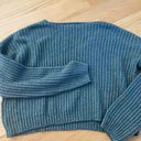 Turquoise Cropped Sweater Blue Size M Photo 1