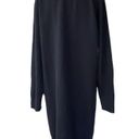 Vince  Deep V-Neck Sweater Dress Navy coastal blue Size Large Cashmere Wool Photo 3