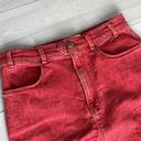 frame denim FRAME Faded Red Denim Mini Skirt Size 26 Photo 1