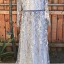 Notte Marchesa  Metallic Leaf Embroidered Gown size 16 Photo 9