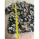 J.Jill  Black Floral Wrap Front Blouse Size XS Photo 9