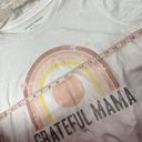 Grayson Threads  Women's XL Raw Hems T-shirt Grateful Mama Rainbow Mother NWT Photo 4