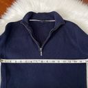 Tommy Hilfiger  LOGO Quarter Zip Sweater Navy White Size Medium Y2K Photo 3