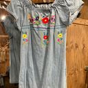 Karlie Denim Embroidered Dress Photo 1