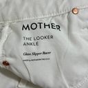 MOTHER Denim White Blue Striped The Looker Ankle Jeans 29 Photo 6
