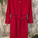 Gallery Gorgeous, Stunning, Luxurious Red Trench with Gold Detailed Buttons Photo 0