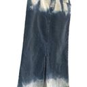 Carolina Blues Bleach Dyed Denim Skirt Vintage Jean Skirt Teen 12 Photo 4