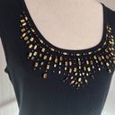 Karen Scott Black Scooped Embellished Sleeveless Top Photo 3