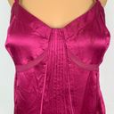 Marc Jacobs  Silk Cami Tank Fuchsia Crocheted Strip Photo 1