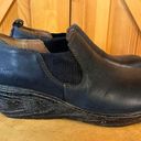 Born concept Boc  Womens Size 9M Loafers Wedge Heel Slip On Casual Black Leather Photo 3