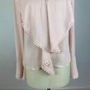 Endless Rose  Blush Keyhole Blouse Long Sleeve Medium Photo 3