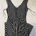 Candie's Black and White Striped Candie’s Dress Photo 2