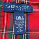Karen Scott Vintage  Vest Black Velvet Red Green Holiday Poinsettias Embroidery Photo 6