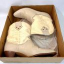 Dingo Vintage 1980’s  Cream Leather Slouchy Western Boots size 9.5 IOB Photo 3
