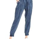 Rebecca Taylor  La Vie Tissue Denim Chambray High Rise Tapered Smocked Hem Pant Photo 8