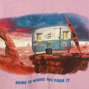 Camping World Pink Graphic Home Is Where You Park It RV Utah Delicate Arc Shirt Size L Photo 1