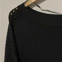 Lane Bryant  Knit Sweater Womens Plus Size 22/24 Black Long Sleeve W/knit Holes Photo 3