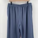 Bobeau  Pull On Pants Size Large Blue Wide Leg NWT Rayon Nylon Blend Cropped Photo 9