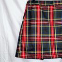 Sim & Sam  Pleated Plaid High Waisted A-line Mini Skirt size large Photo 2