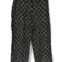 Ralph Lauren  Wide Leg Crop Pants Black Pattern 100%‎ Cotton Women's Size 10 Photo 8