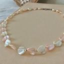 American Vintage Vintage “Croixe” Pink Abalone Shell Necklace Mermaid Siren Beach Pearl Pastel Photo 0