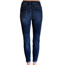 Edge KANCAN Distressed Button Fly Skinny Raw  Denim Blue Jeans ~ Women's Size 26 Photo 1