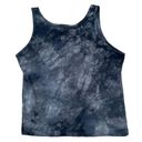 American Apparel VTG Y2K  Tie Dye Wolf Graphic Crop Tank Top Blue Gray Womens S* Photo 1