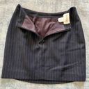 Hugo Buscati  Black Black White Pinstripe Wool Pencil Mini Skirt Size 4 Photo 2