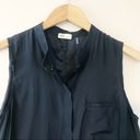 AG Adriano Goldschmied Adriano Goldschmied AG Anthro Navy Blue Silk Sleeveless Blouse Top L new nwt Photo 61