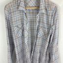 Joie  Soft Womans Plaid Lightweight Button Down Shirt Size Medium Photo 0