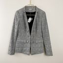 White House | Black Market  Glen Plaid Checked Black Stretch Blazer Jacket 4 new Photo 27