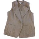 Coldwater Creek A symmetrical vest with button closing by  cotton vest size small Photo 0