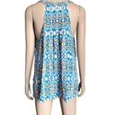 Tracy Reese Plenty by  Blue and White Patterned Tank Top Photo 3