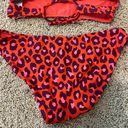 GB Red Leopard Bikini Top Small, Bottom Medium Photo 2