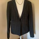 Laundry by Shelli Segal  Dark Gray Plaid Blazer Size 12 Photo 0