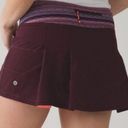 Lululemon  pace rival skirt 4 long bordeaux drama space dye twist build in shorts Photo 0