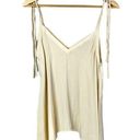 ZARA  Off White Flowing V-Neck Tie Strap Tank Top S Photo 0